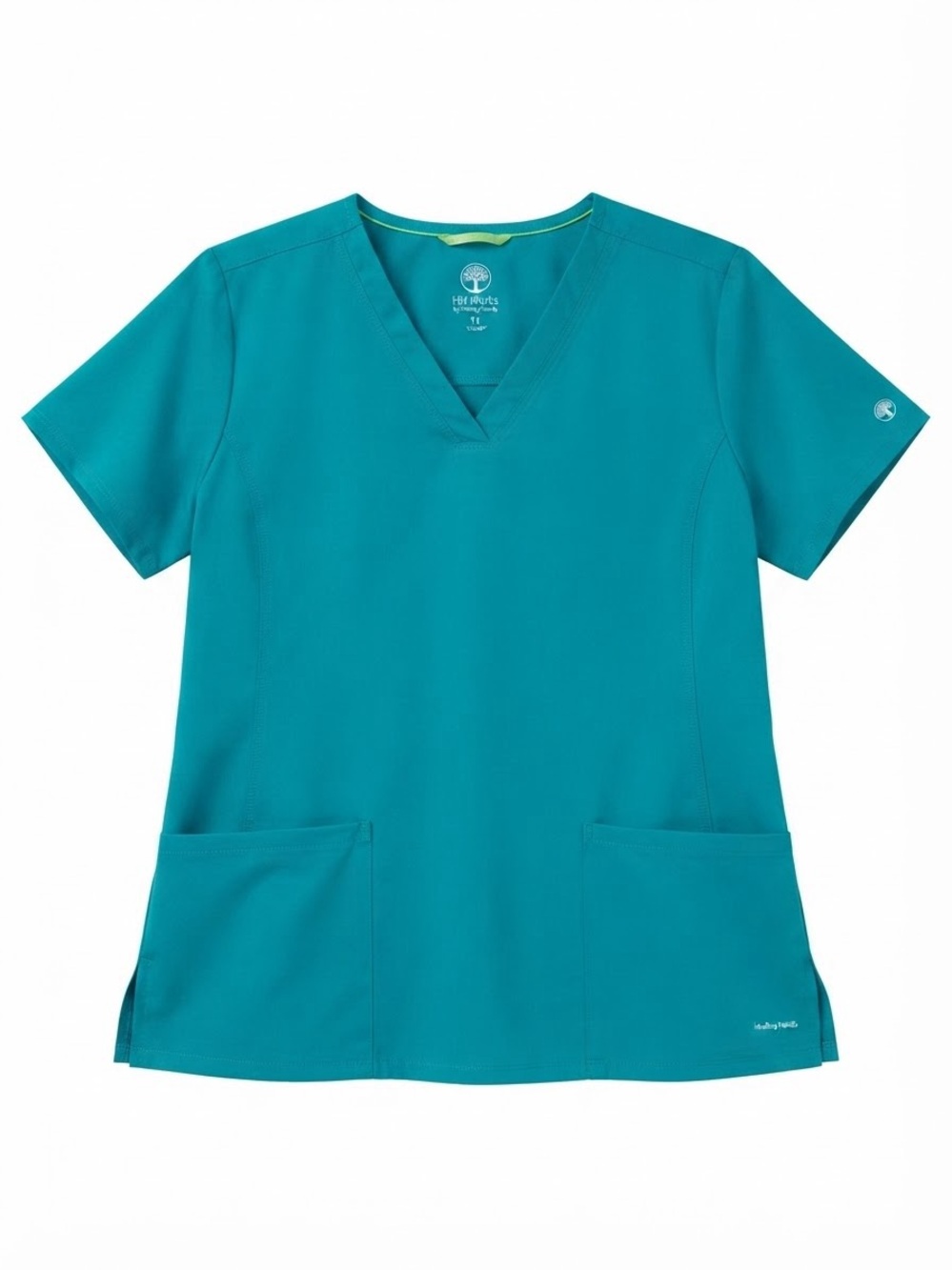 Healing Hands HH Works Monica Women's Teal Scrub Top Size 1X
